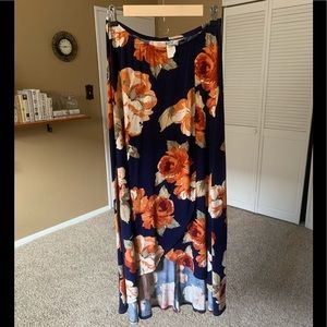 Floral maxi skirt